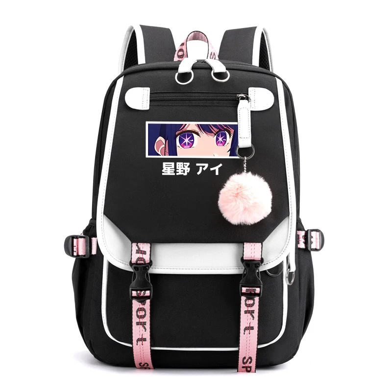 Mochila anime Ai Hoshino para homens e mulheres, cor sólida, bolsa de escola casual diária, adolescentes e estudantes, moda