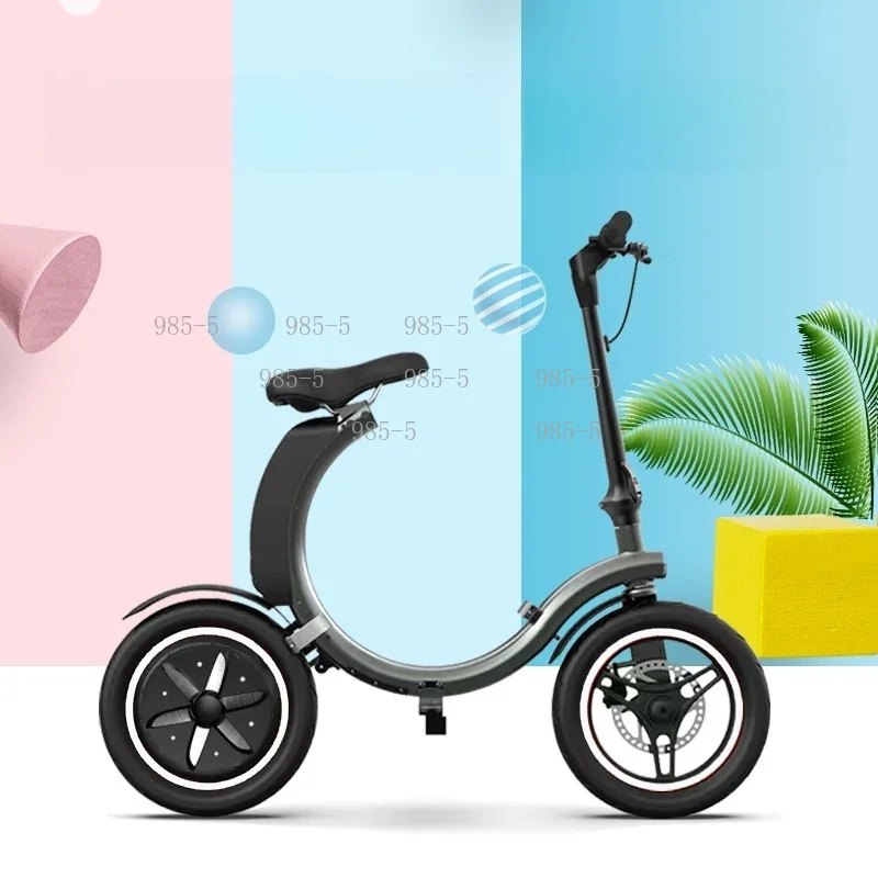 Folding Scooter, Ultra Light Mini Electric Bike for Adult Women Portable Commute Vehicle