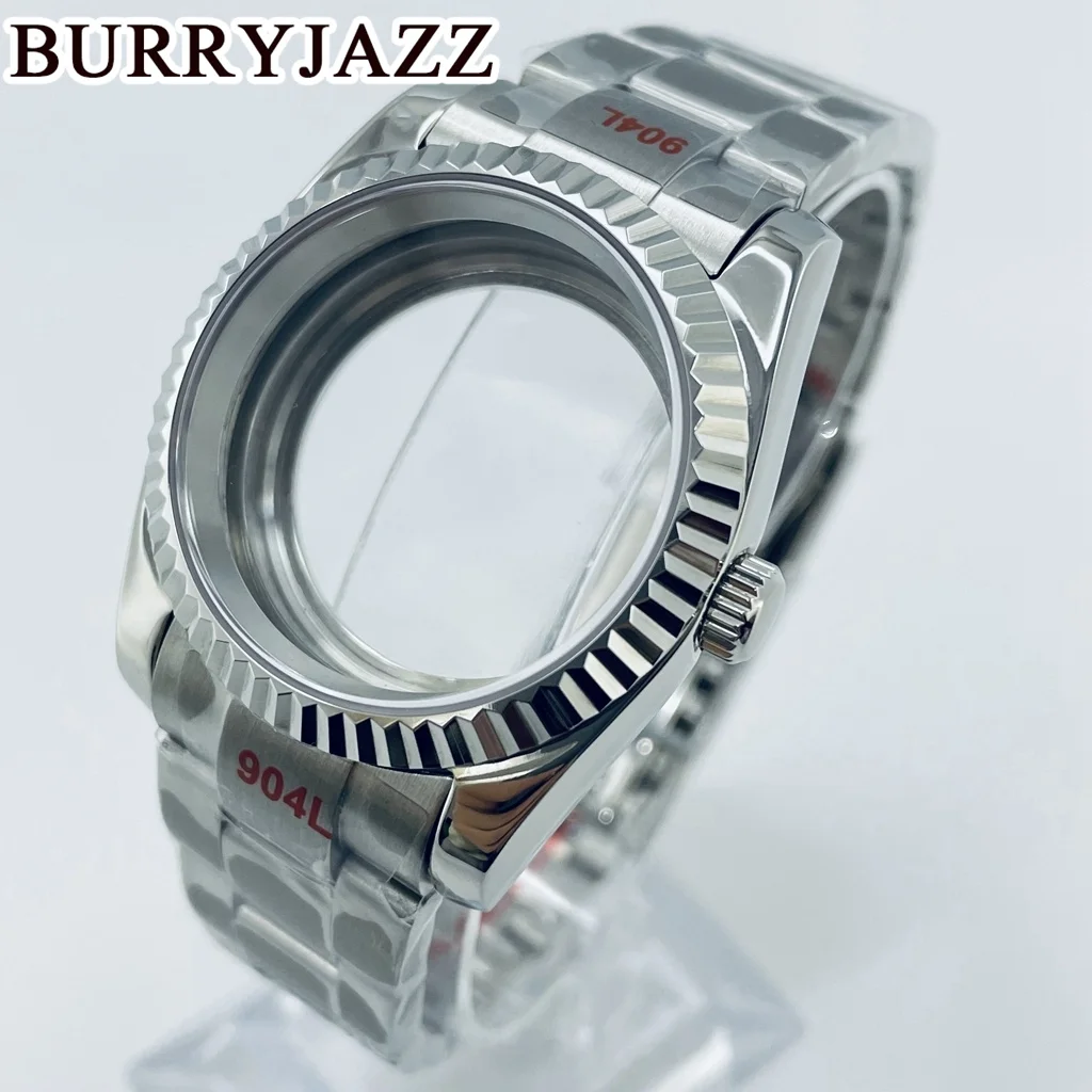 

BURRYJAZZ Datejust 36mm 40mm Case NH34 NH35 NH36 PT5000 ETA2824 Watch Case Silver Waterproof With Sapphire Crysta