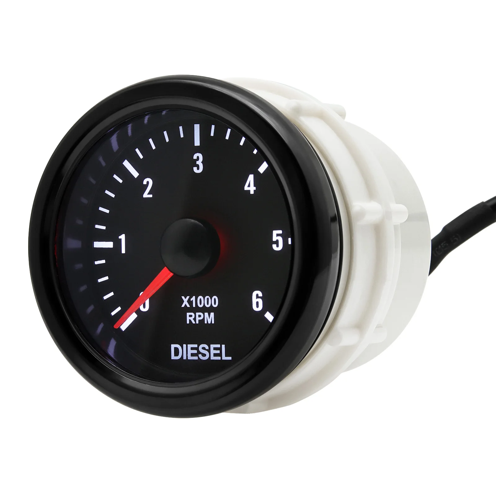 52mm Auto Tachometer Gauge 0-6000 RPM Tacho Meter Mit Weiß Hintergrundbeleuchtung Für 1-20 Zylinder Für Diesel motor Auto 12V Angepasst – Detail 12