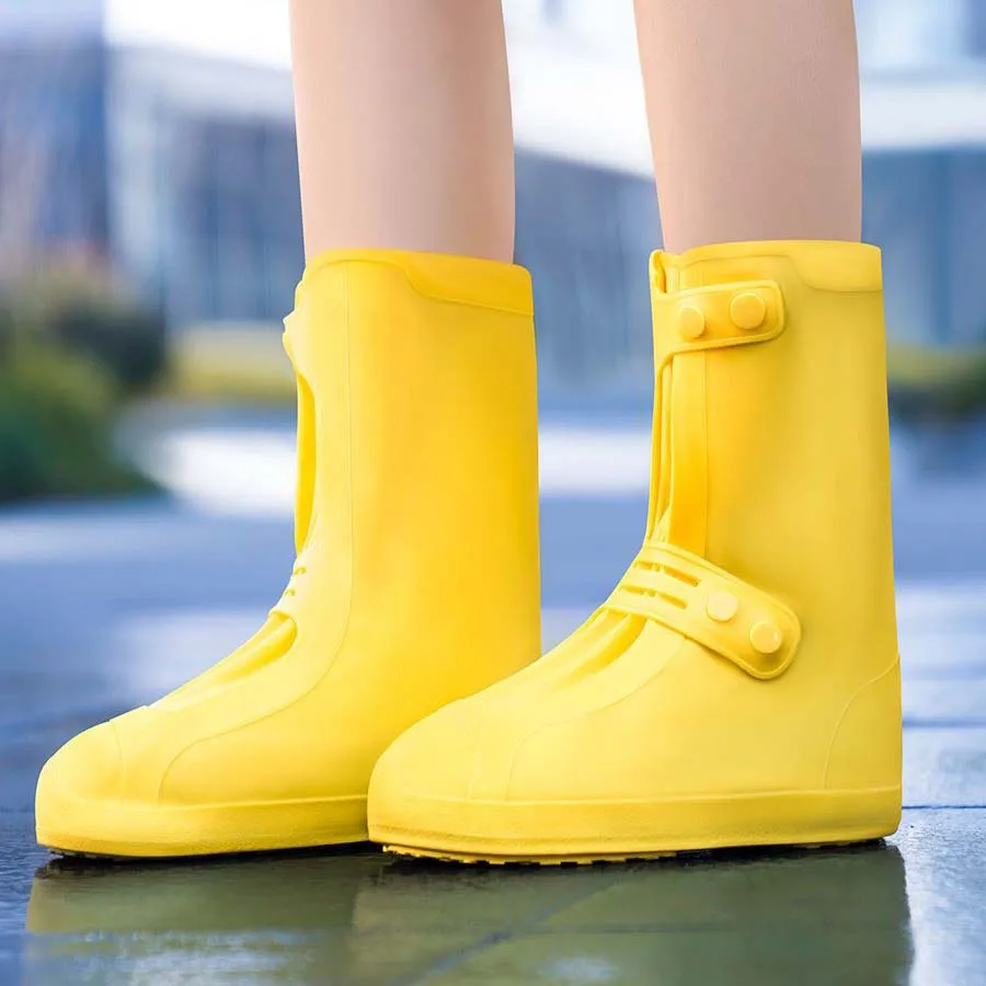 Outdoor Thick Rain Boot Covers Waterproof Anti-slip Silicone Shoe Protectors Rainy Portable Cycling Durable Boots Cover