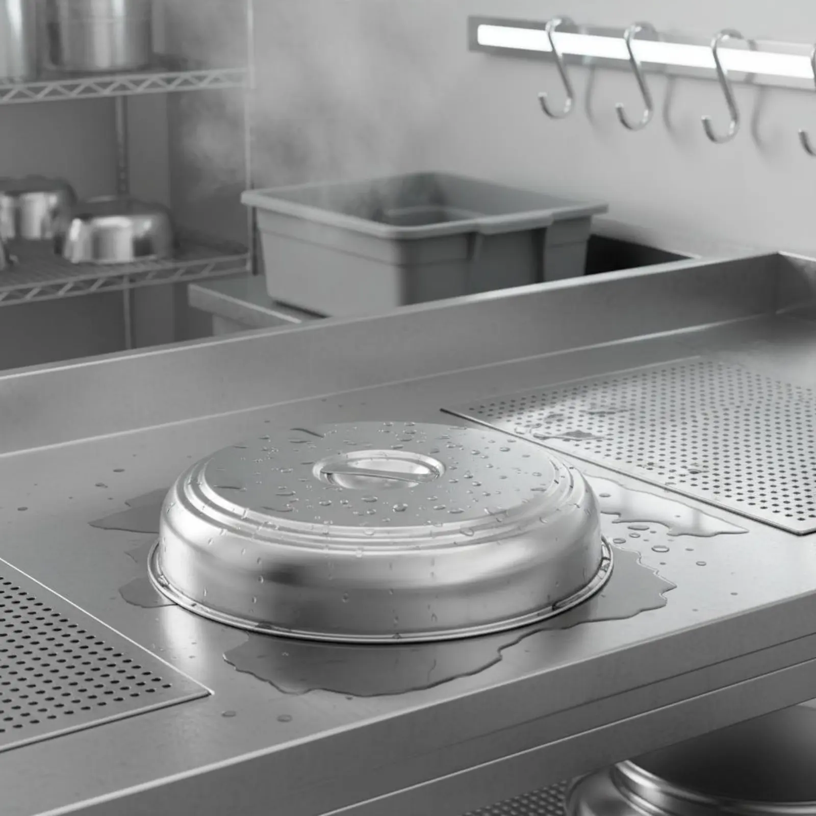Cúpula para Teppanyaki, Cubierta para Filetes, Cúpula de Acero Inoxidable Resistente, Campana para Servir Alimentos, Cúpula Multiusos para Derretir Queso para Servidores de Comida
