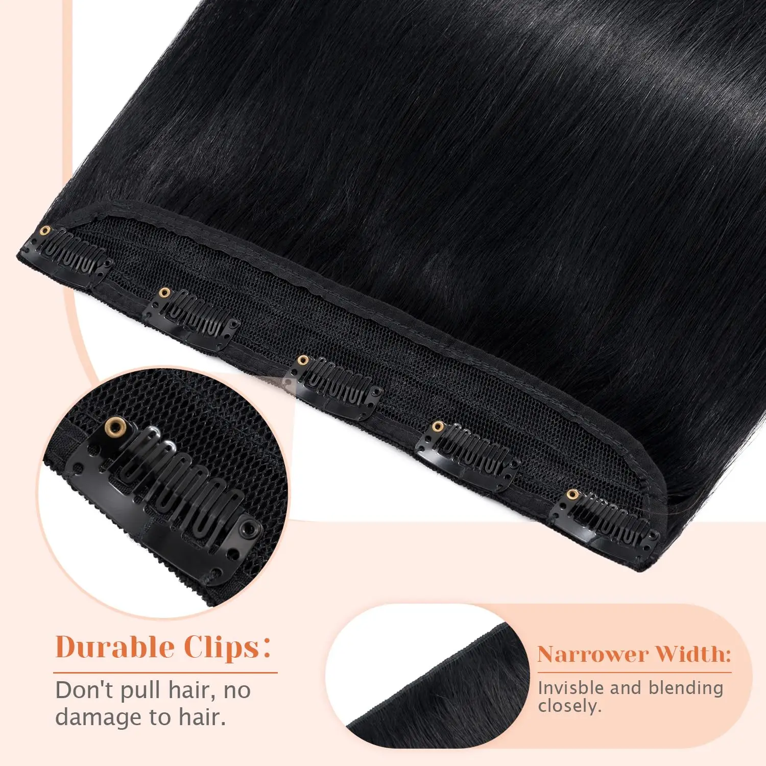 الملونة مستقيم قطعة واحدة كليب في وصلات الشعر البرازيلي الشعر 3/4 كامل مشبك للرأس في شعر مستعار بشري قطعة واحدة 5 مقاطع