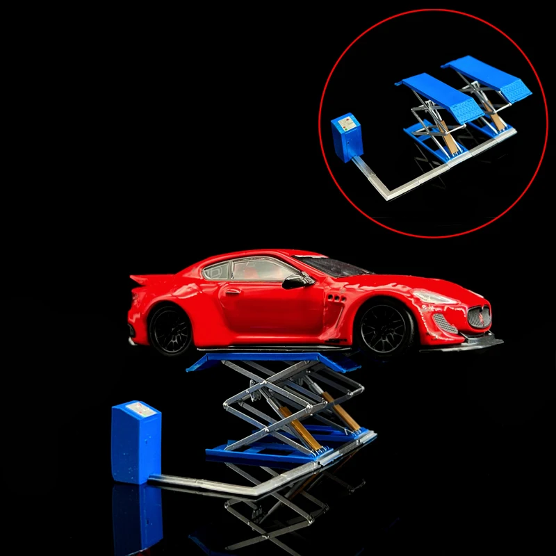 

Набор для сборки: Миниатюрный гаражный подъемник для автомобилей в масштабе 1/64 (версия с центральным управлением), инструменты для ремонта, диорама для хобби и декораций своими руками