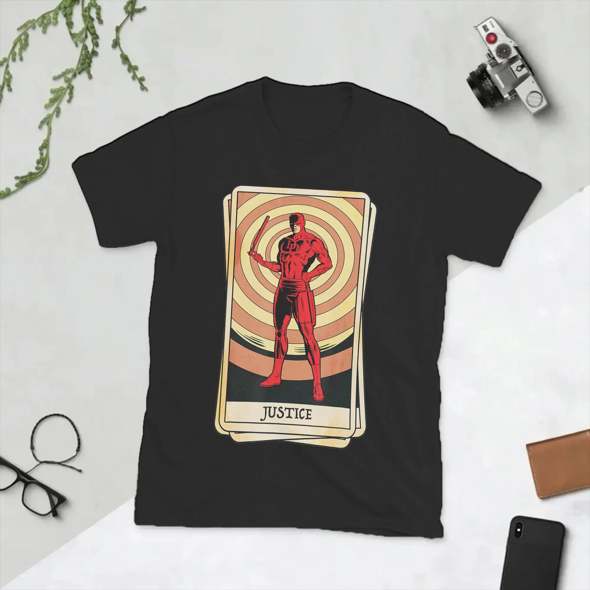 Vintage Daredevils Anime Cartoon T-Shirt for Men Crewneck Pure Cotton T Shirt  Short Sleeve Tees Plus Size Tops