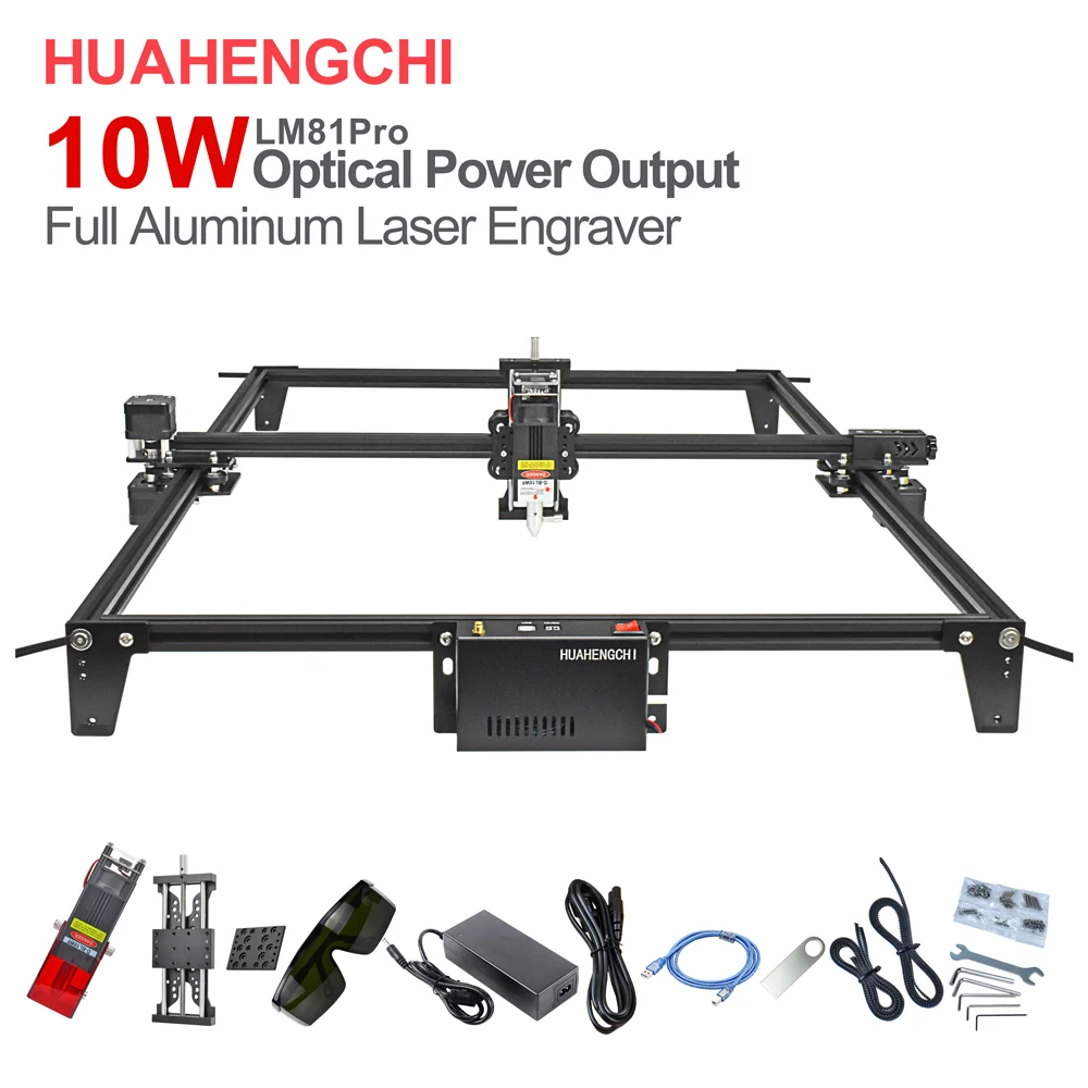 CNC Laser Cutter Engraver with 10W Laser Module Lazer Cutting Engraving Machine for Wood Router Woodworking Tools Full Metal DIY