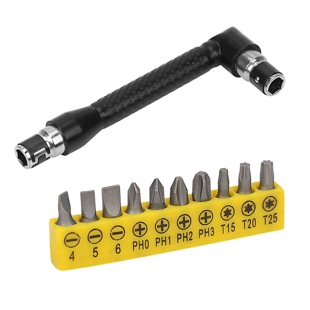 DIYWORK Screwdriver + Socket Wrench Set Car Repair Tool L-type Double-head Hexagon Sleeve Wrench