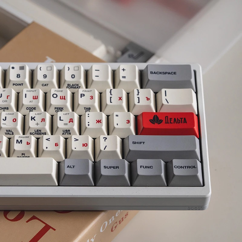 FBB Keycaps KPOK Style PBT اللغة الروسية لوحة المفاتيح الميكانيكية المخصصة Keycap MX مفاتيح 60% 75% 80% 96% 100% إلخ