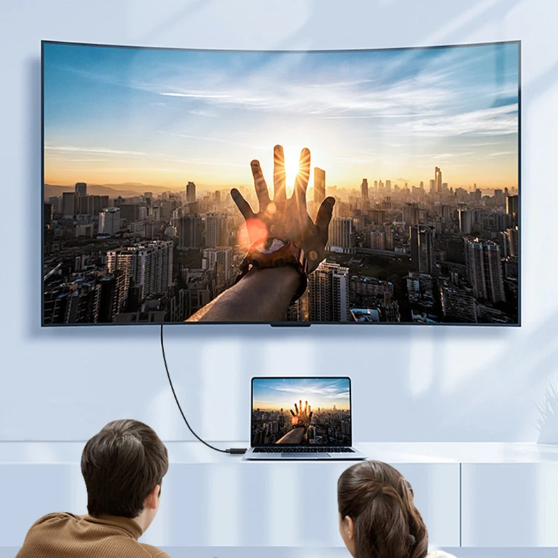 HKN-Adaptateur 4K 30Hz DP vers HD, Câble Compatible avec Port d'Affichage, Vidéo, Audio, pour Projecteur HDTV, PC