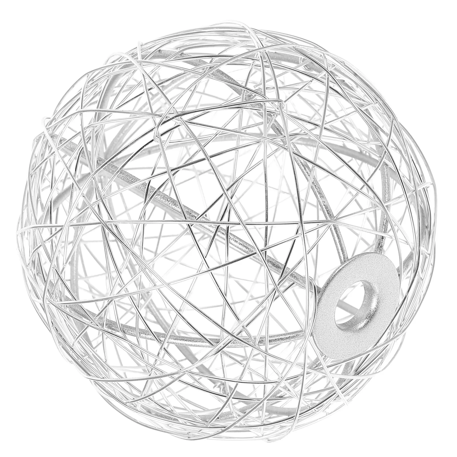 

Абажур из алюминиевой проволоки G4, круглая железная клетка, абажур для подвесного потолочного освещения, декоративная металлическая проволочная клетка, лампа