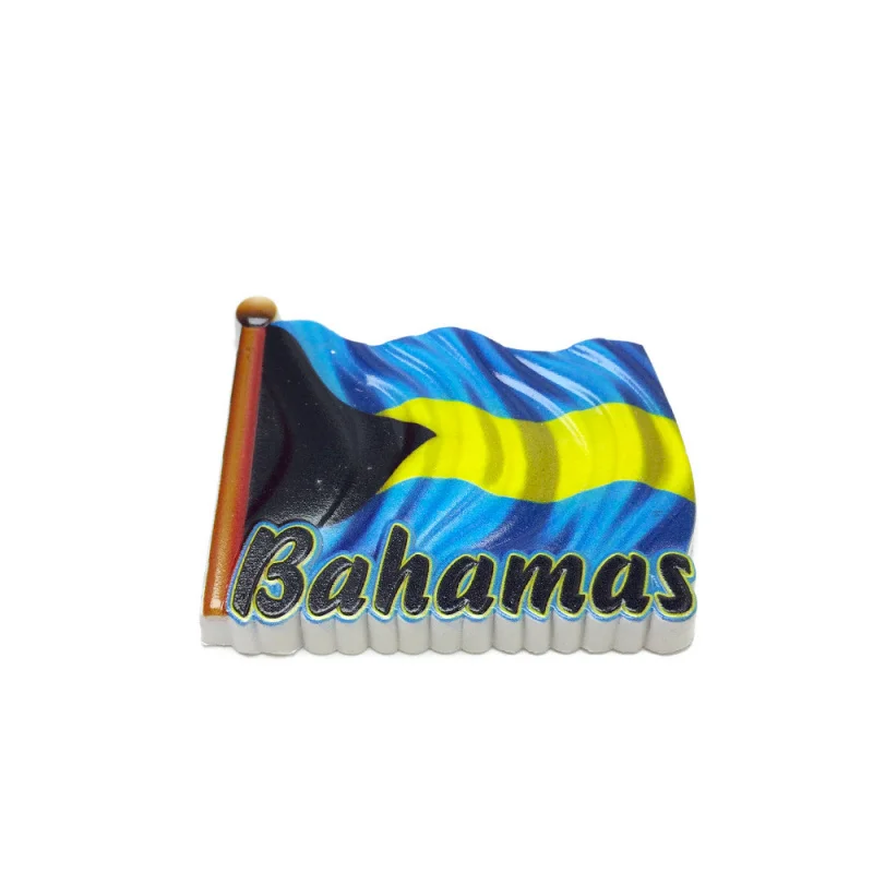 Bahamas Flying Flag Cultural and Creative Refrigerator Magnet Personalized Creative Travel Souvenir Exquisite Home Decoration - Image 4