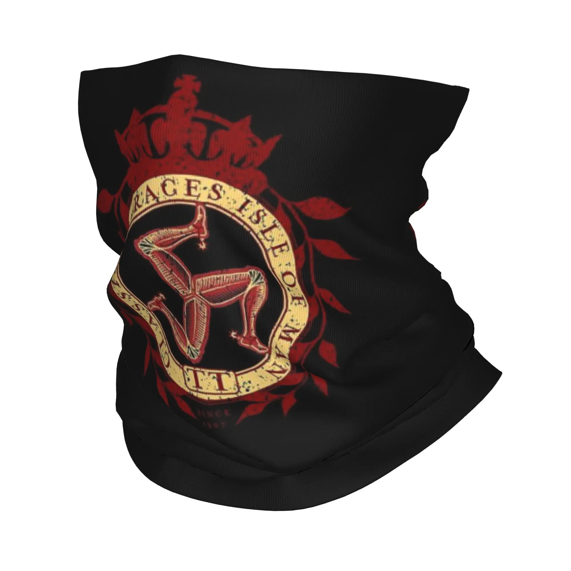 جزيرة مان TT دراجة نارية باندانا الرقبة الجراب مطبوعة وشاح سحري متعدد الاستخدام الدراجات وشاح ركوب للرجال النساء الكبار كل موسم #1