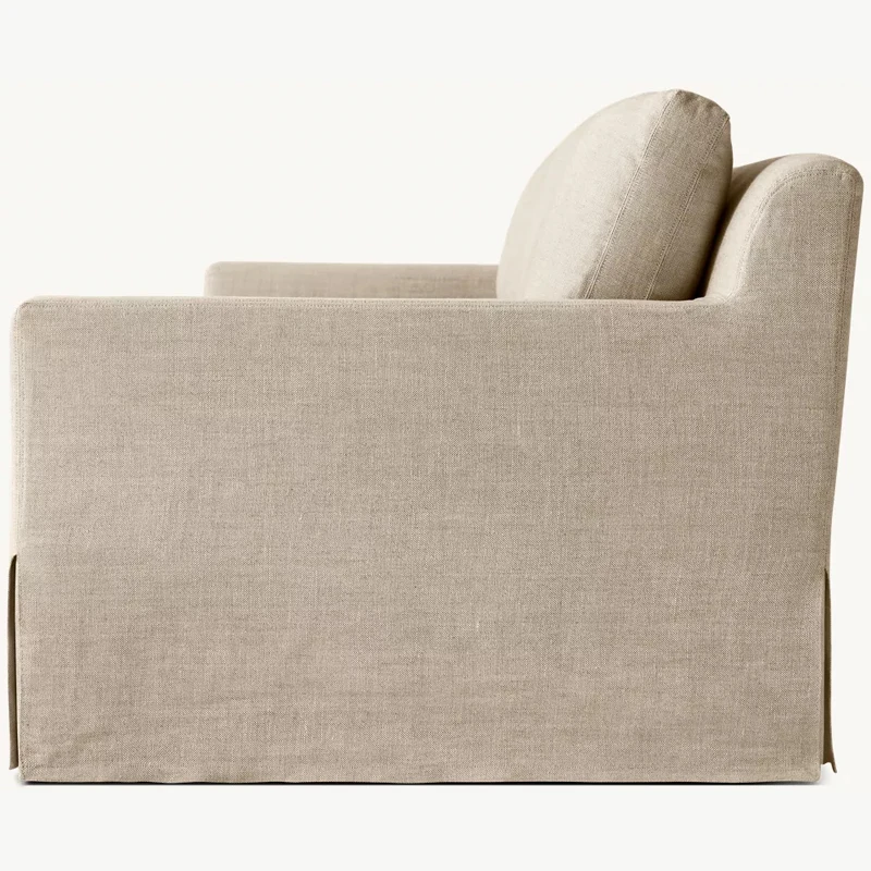 Sofá de sala de estar, sofá moderno de tela de lino, modular cómodo de lujo