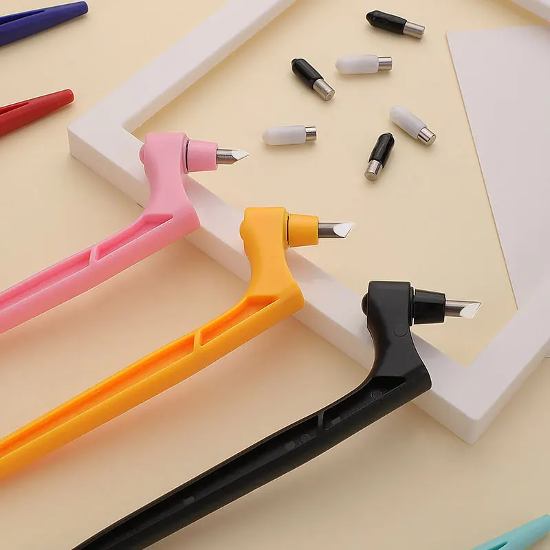 1pcs 360-Degree Rotating Paper Cutter Replacement Carbon Steel Blade Cutting Tools For DIY Craft Scrapbooking Knife Pen Supply