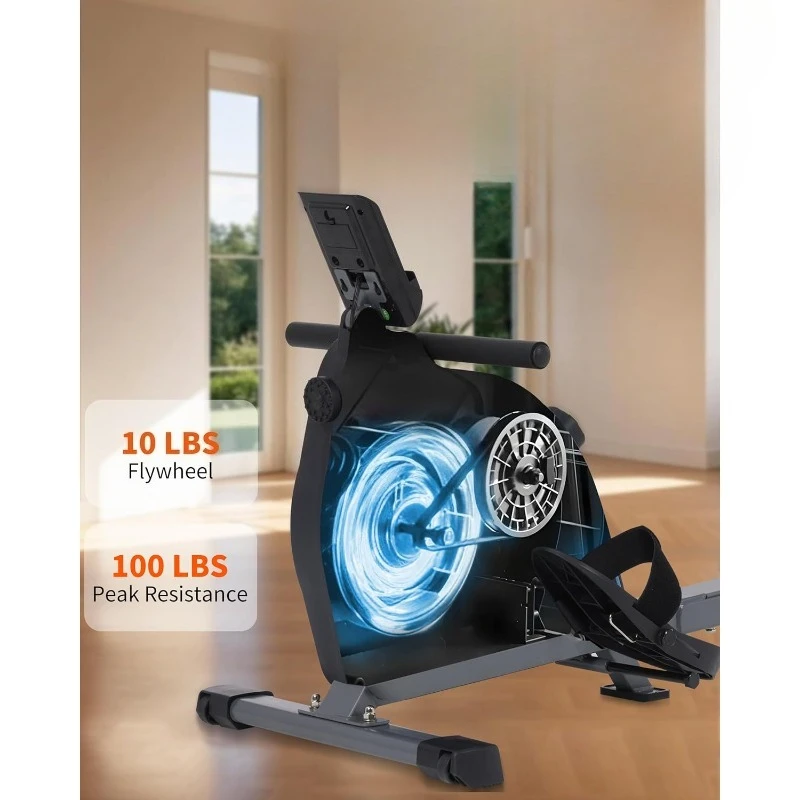 

Rowing Machine for Home Use - Rower with 16 Levels Adjustable Resistance, Ergonomic Seat, Tablet Holder