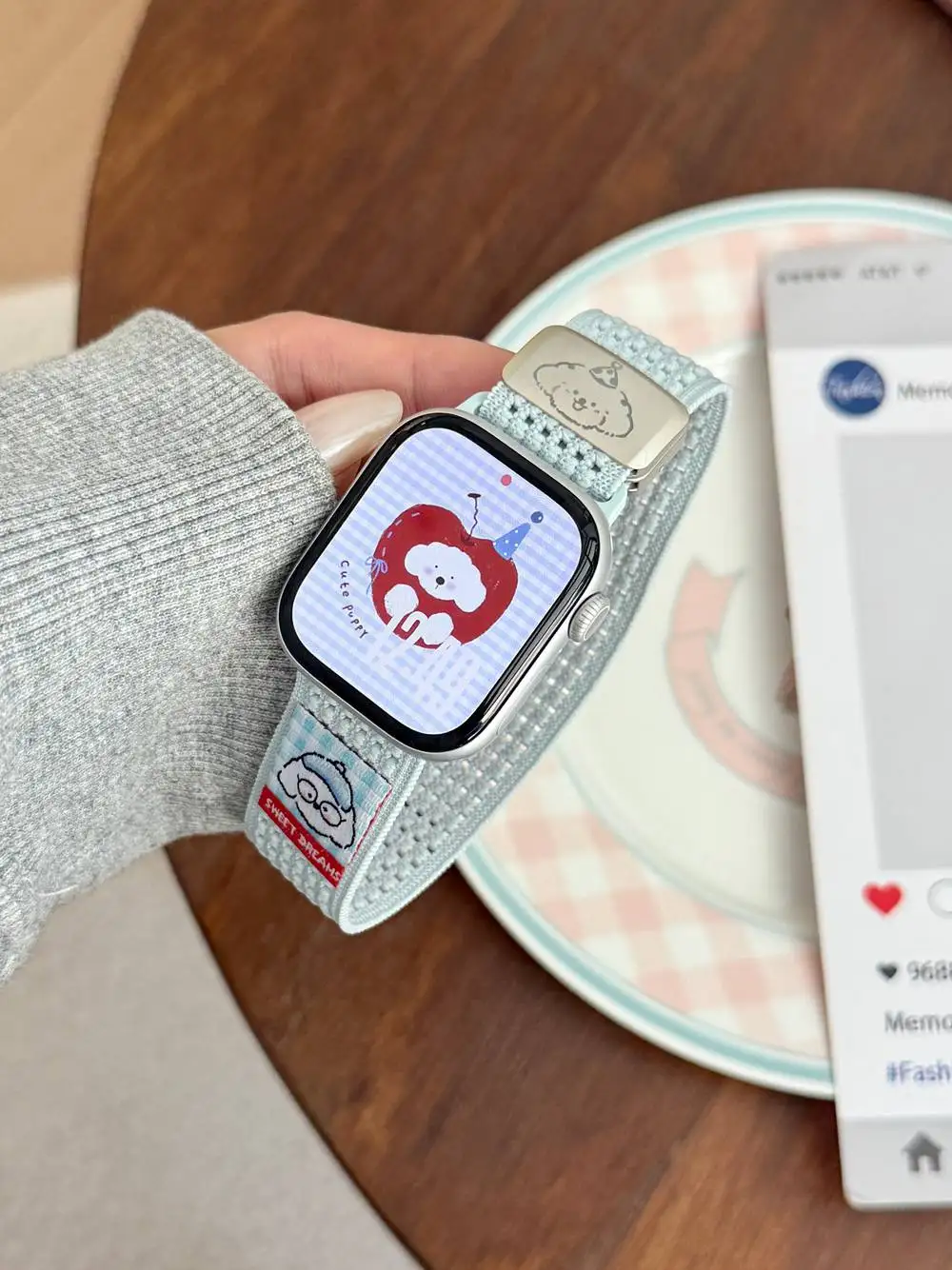 نايلون مغناطيسي ممتاز لساعة أبل للنساء 10/9/8/7/6/5/4/3/ 38 مم 40 مم 41 مم 42 مم 44 مم 45 مم 46 مم