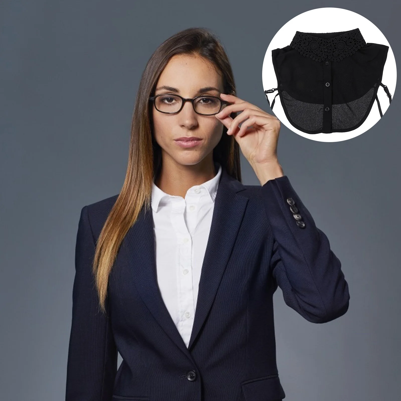 

Chiffon Fake Collar Shirt Decorative Half False Accessory for Girls Women Clothes All match Blouse Sweet Style