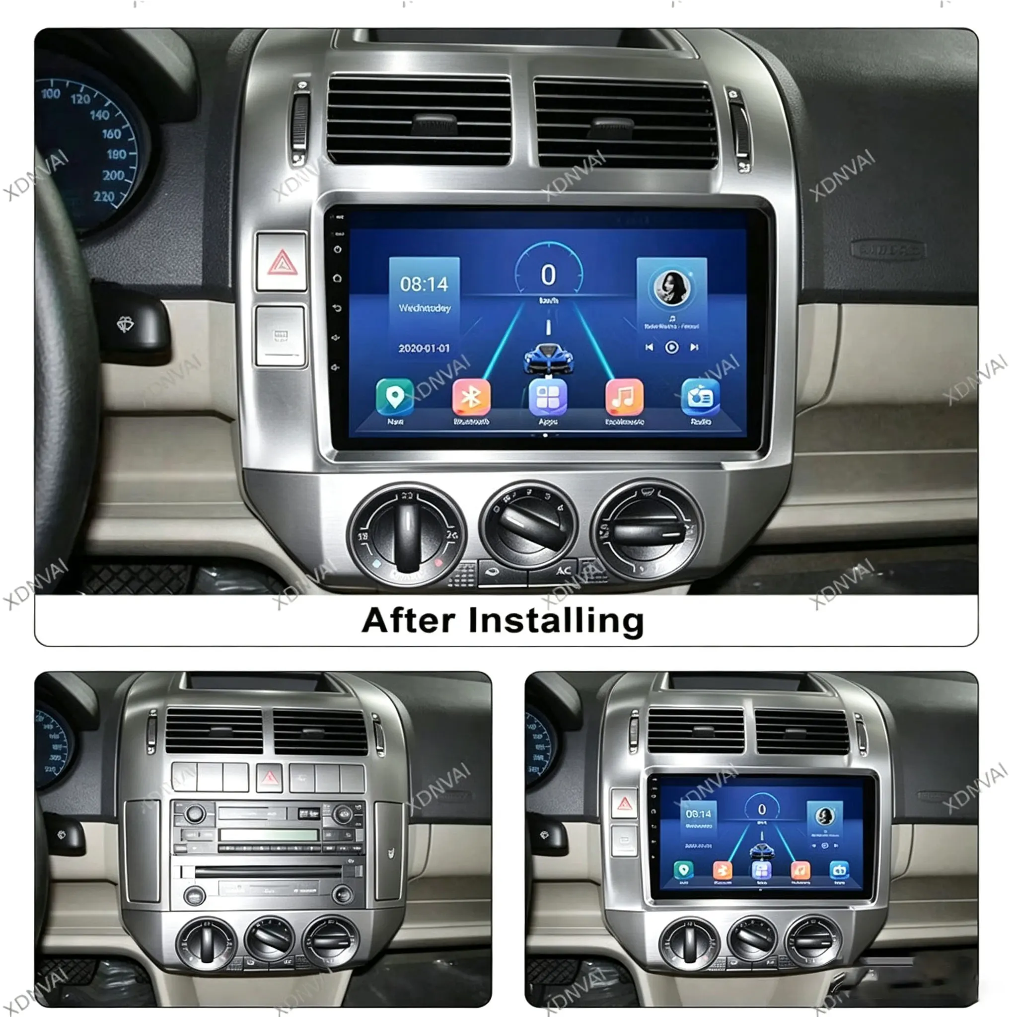 Android 16 For Volkswagen VW Polo MK4 6Q 9N 9N3 2004-2009 Car Radio Video Player Multimedia Carplay RDS Stereo GPS DSP BT 4G LTE
