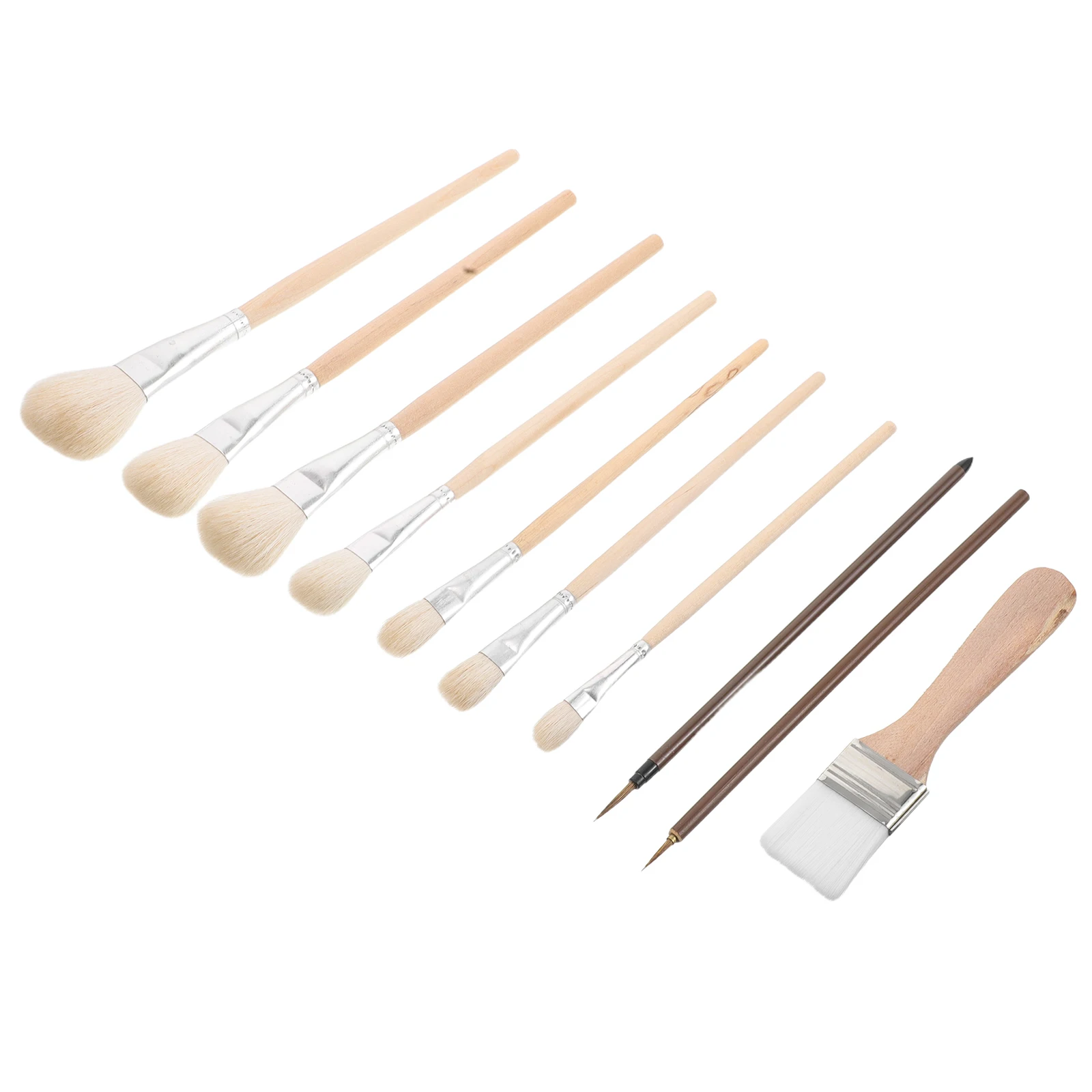 

1 set Oil Painting Brush Set Soft Bristles for Watercolor Ceramic Art Supplies Detail Brush Kit Versatile Tools