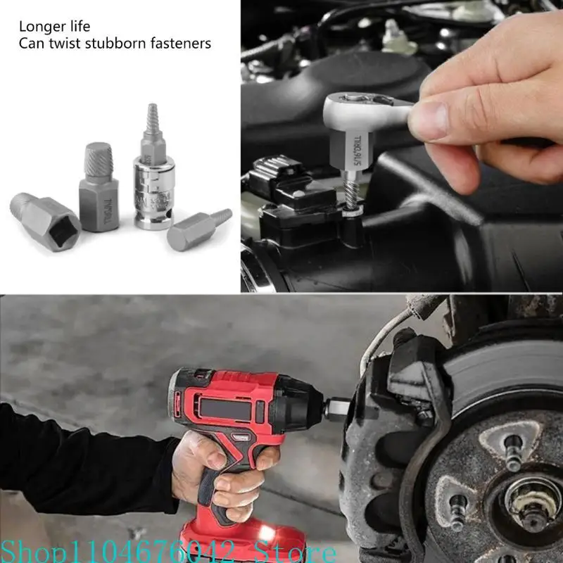 

Heavy Duty Universal Screw Extractor Removal Set Suitable for Rusty Damaged Bolts Nut with Storage Box Home Workshop Use