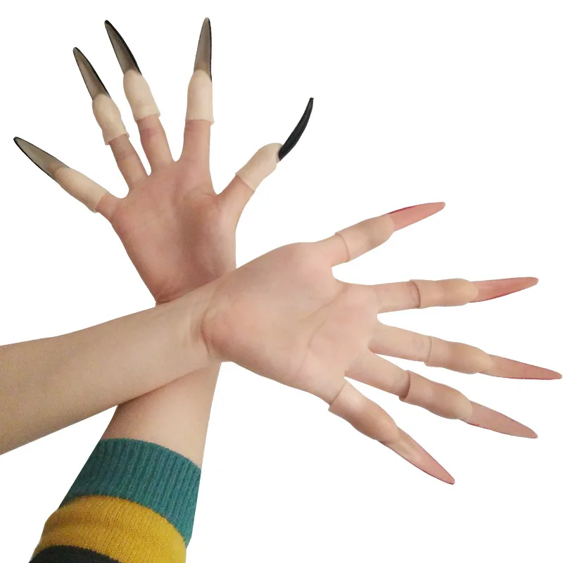 Long Witch Fancy Dress Fake Witches Nose Props Ghost Finger Nail Zombie Scary Cosplay DIY     Halloween