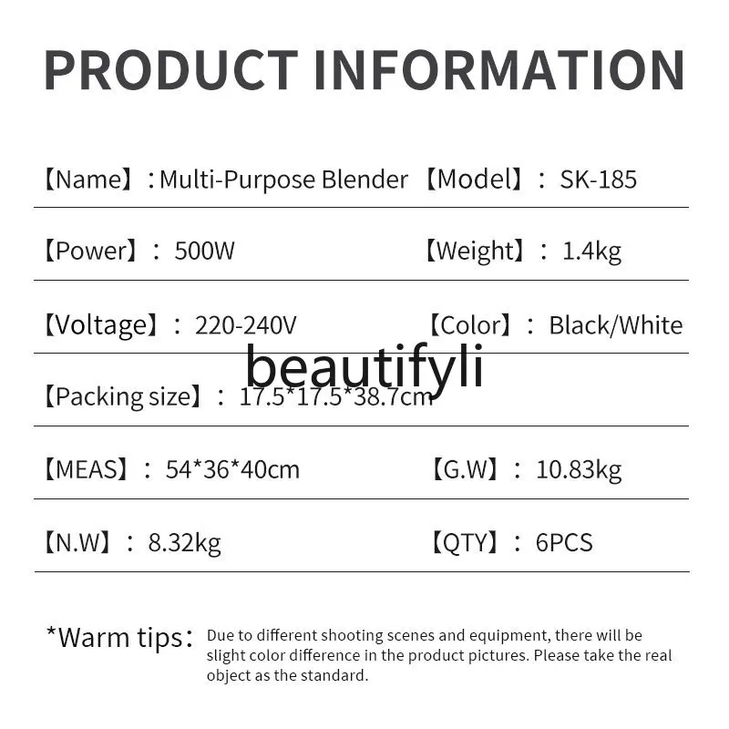 Juicer Raw Juice Extractor with Grinding Cup Black and White for Home Use