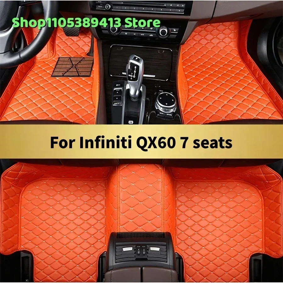 

Коврики для автомобиля из кожи на заказ для Infiniti QX60 7 мест 2020-2027 гг. Аксессуары для автомобильных ковриков