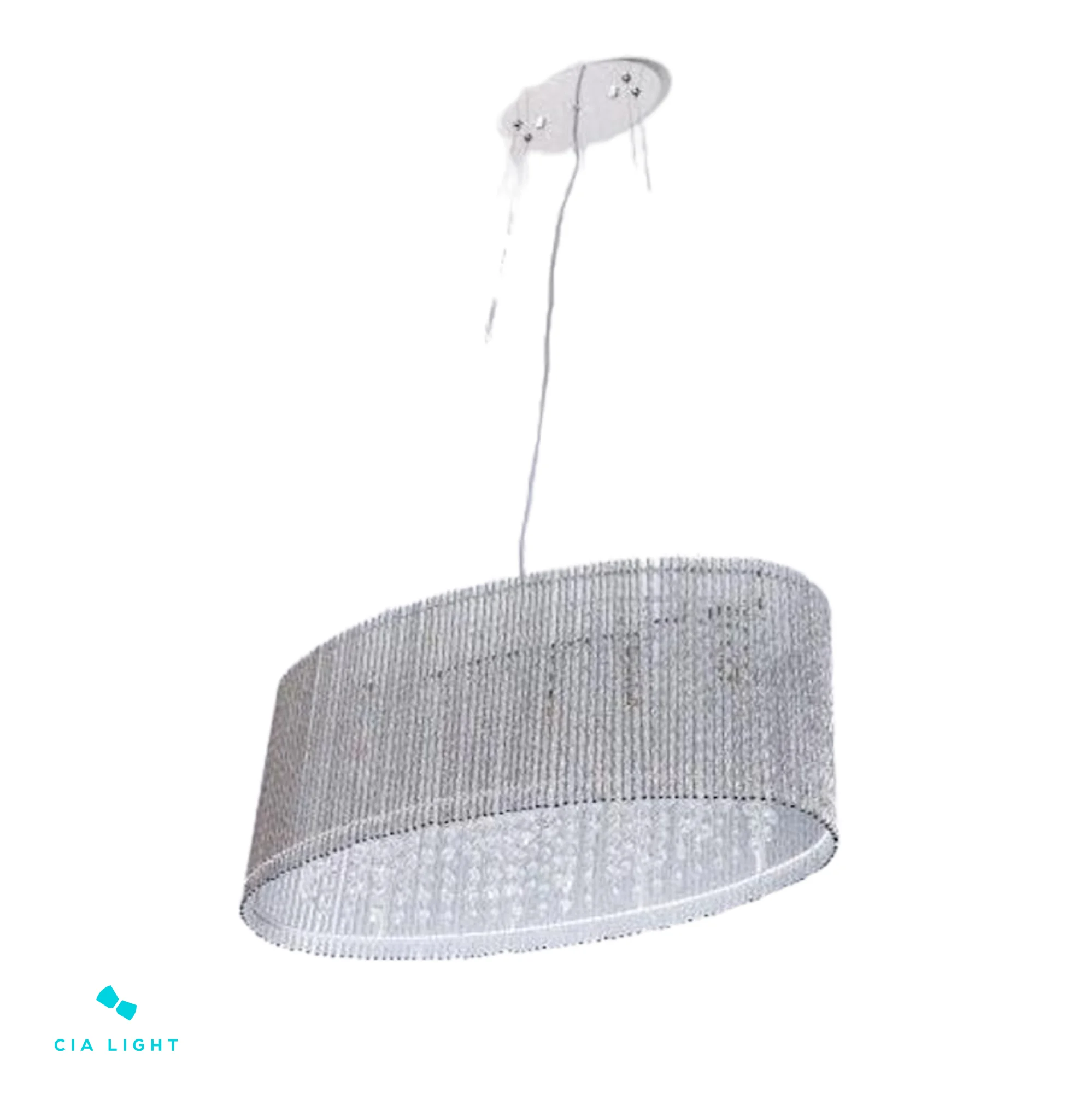 Oval Pendant Crystal 50x50x26cm 5xE14 - D & D Lighting