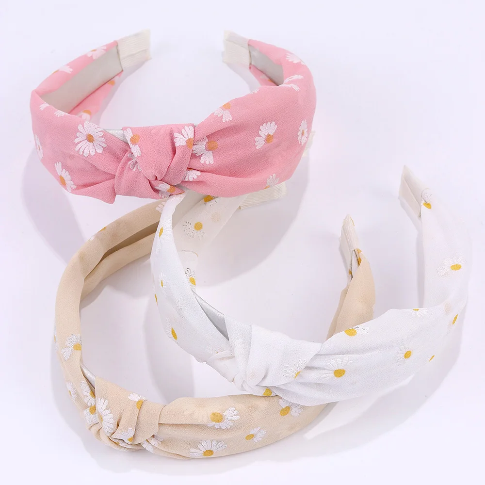 3pcs/set Daisy Pattern Headband for Girls Kids Hair Accessories Headbands for Women Popularity Headwear Ideal Gift for Girls