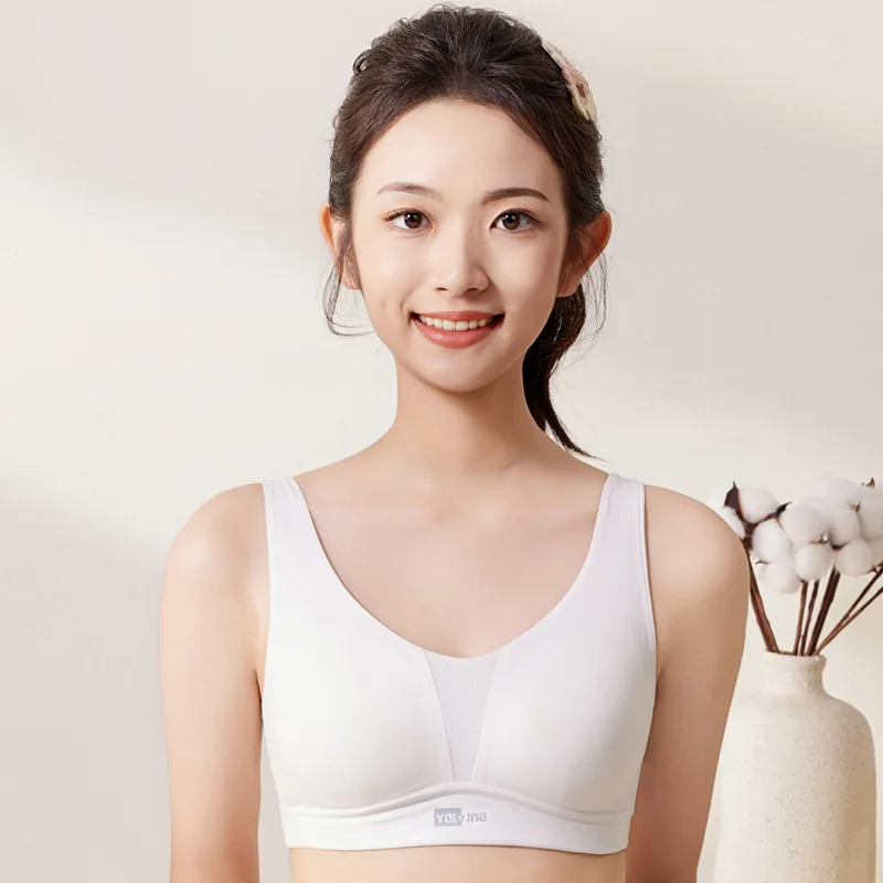 Girls' Brassiere Thin Sports Tank Top Winter Ladies Bra Underwear Makes Teenager Breathable Womans Three-row Back Clasp Everyday