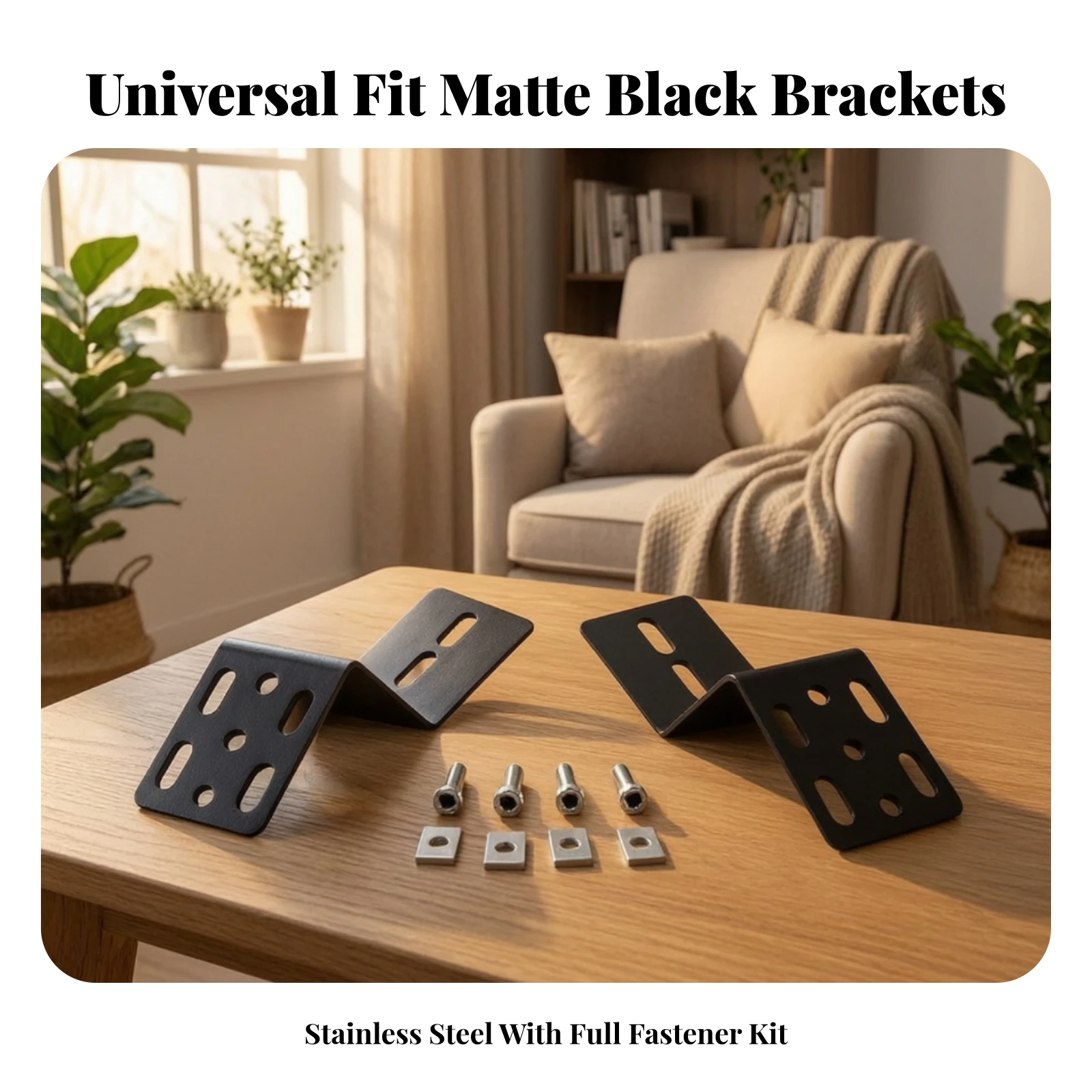 2 Pieces Light Mounting Bracket Adjustable Light Bracket with Hardware Roof Rack Brackets Universal Long-Lasting for off-Roaders