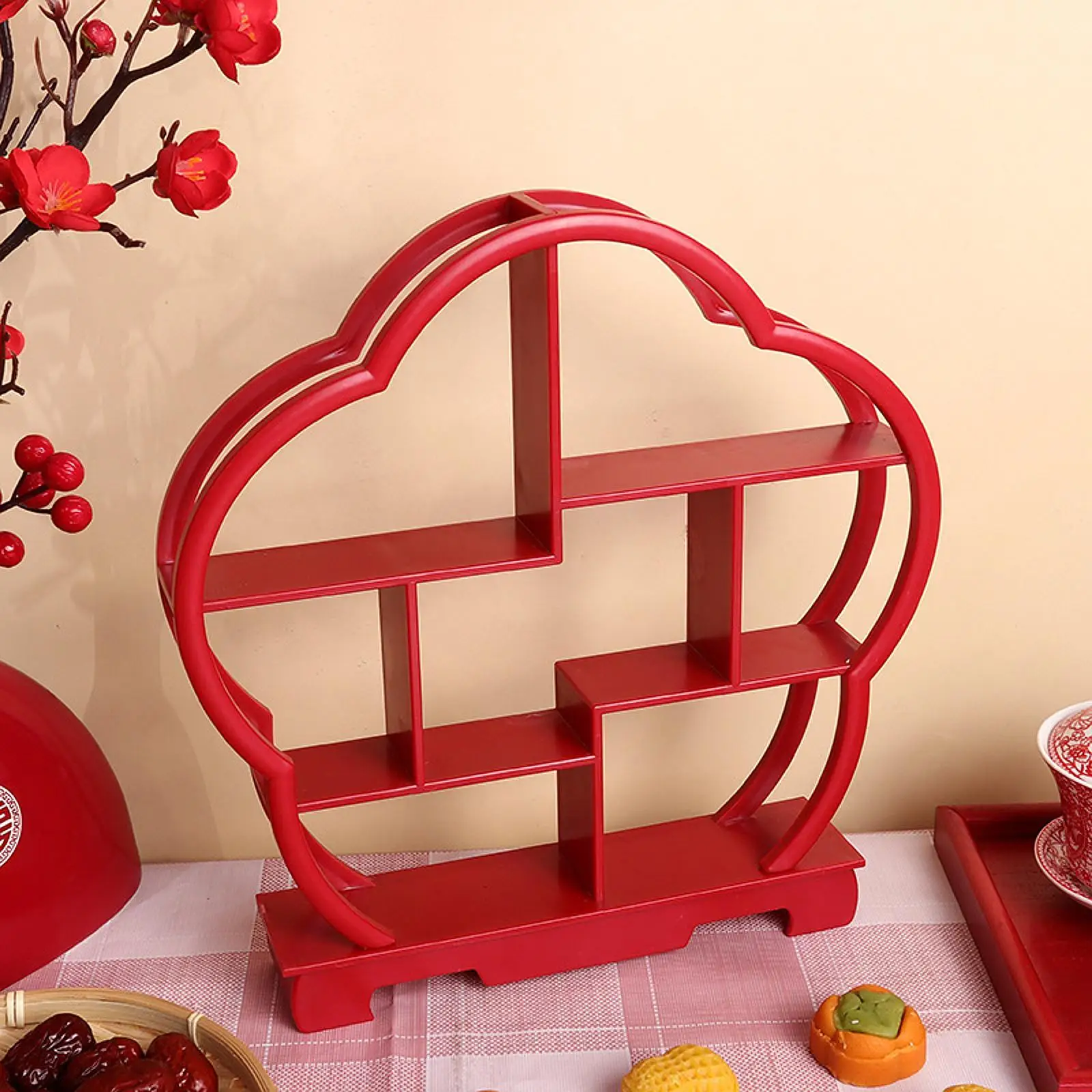 

Деревянная полка для хранения фигурок для резьбы по столешницу