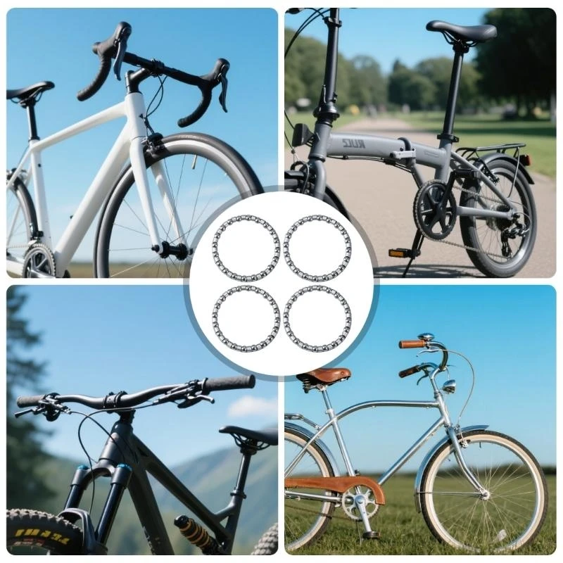 

4Pcs Universals Bicycles Headset Caged Ball Bearings Replacement Road Bike Headset Bearing Cycling Accessories