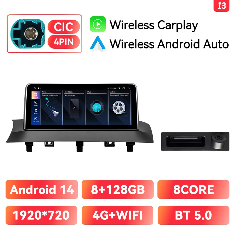 XONRICH Auto Multimedia Speler Voor BMW X3 F25 X4 F26 CIC NBT Android 14 Draadloze Carplay Android Auto GPS 4G Wifi DSP Stereo