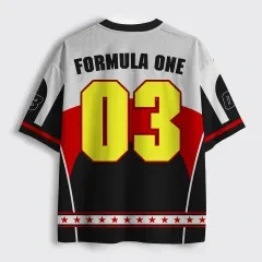 Trending Must‑have V‑Neck Mesh Sports Jersey Top Rated Motorsport Racing Aesthetic 03 Star Print Short Sleeve Street Tops