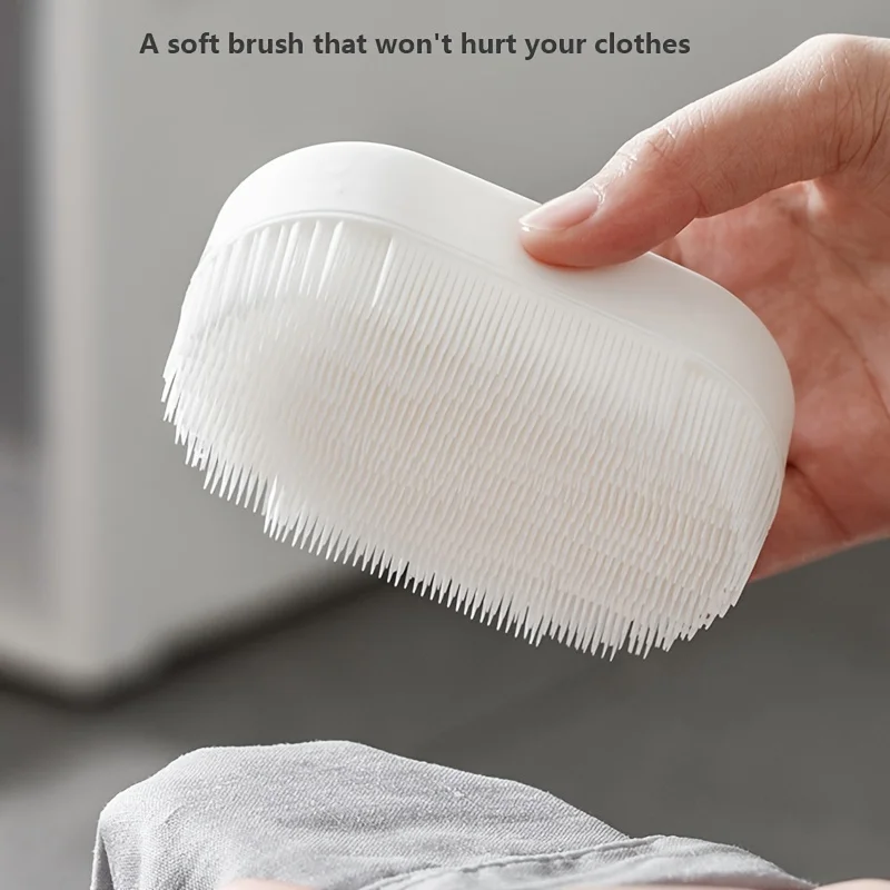 Eine superweiche Wäschebürste, ein vielseitiges Kunststoff-Reinigungspeeling, geeignet für Kleidung und Schuhe, perfekt für Badezimmer und Küchen