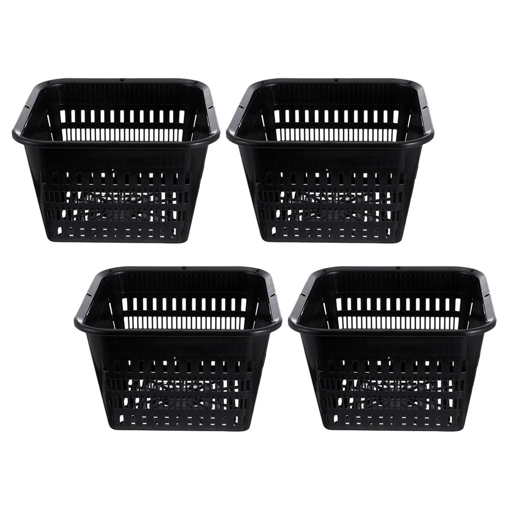 

4 Pcs Duty Square Hydroponic Pots Root Control Planting Baskets for chid Hydroponic Net Pots Garden Plant Containers