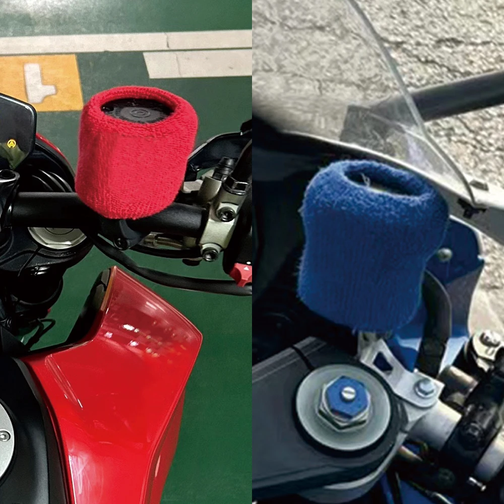 Universal Motorrad Front Flüssigkeit Öl Brems Reservoir Socke Für Honda CBR Ducati Kawasaki Ninja Yamaha YZF KTM Suzuki GSXR Triumph – Detail 2