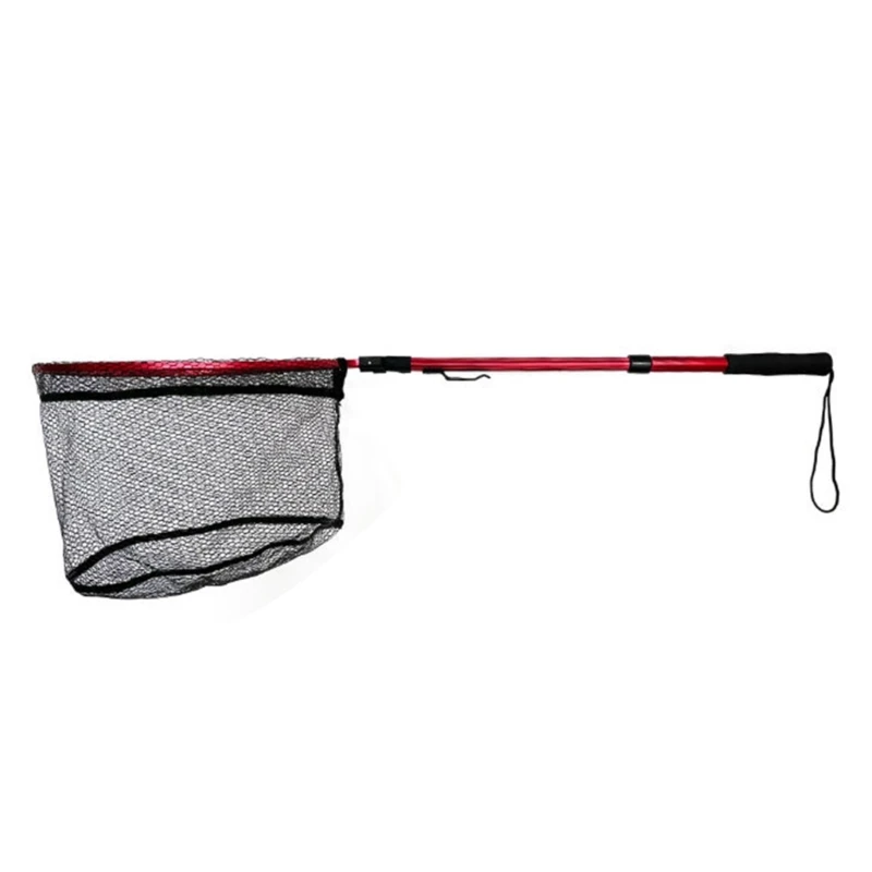 Telescopic Folding Fish Landing Net Telescoping Fishing Net NonSlip Folding Fishing Net for Kids and Adults