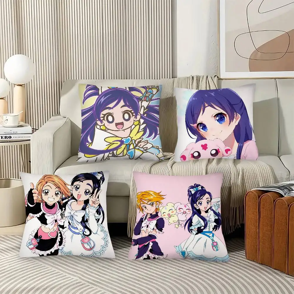 1pc Futari Wa Pretty Pillow Case Fashion Square Pillowcase Bedroom Sofa Room Ins Decoration Leisure