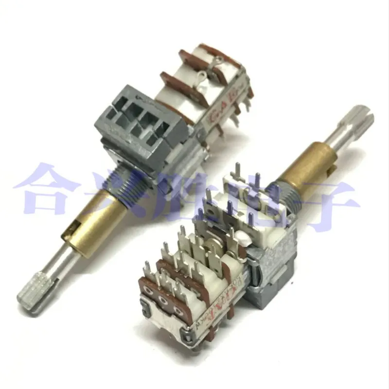 1PCS Car Audio Volume Adjustment Potentiometer With Rotary Switch And Other Loud Taps 5 Link Dual Shaft Double-adjustment