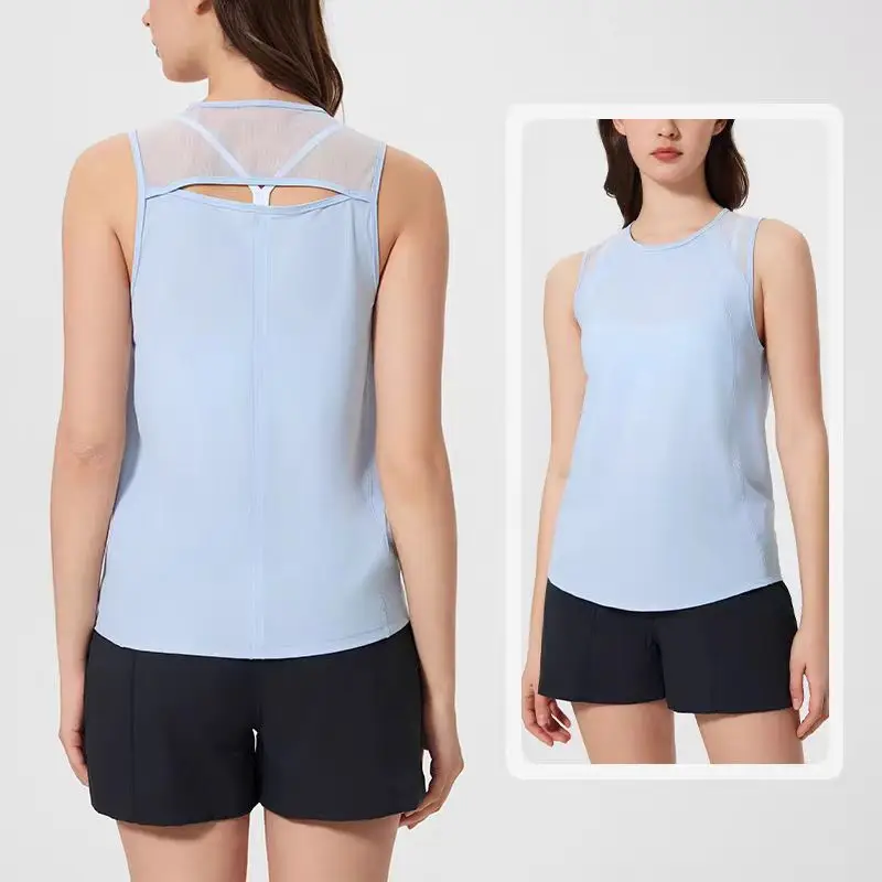 

Lemon Women's Quick Dry Breathable Fitness Sleeveless Shirt Sports Tank Top Women Sculpt Sports Vest Hollow Mesh Yoga Top
