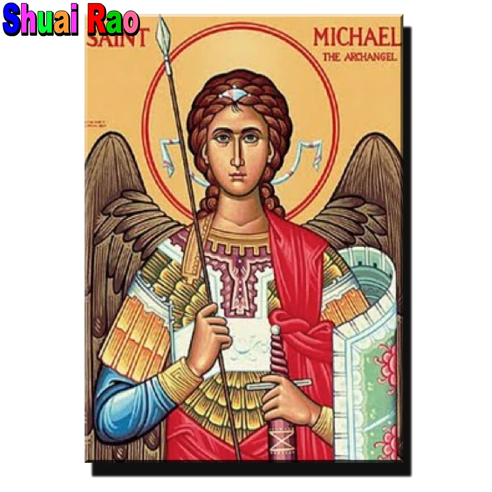 

DIY 5D Diamond Painting"St Michael Archangel"Cross Stitch Diamond Embroidery rhinestones of picture mosaic Home Art,