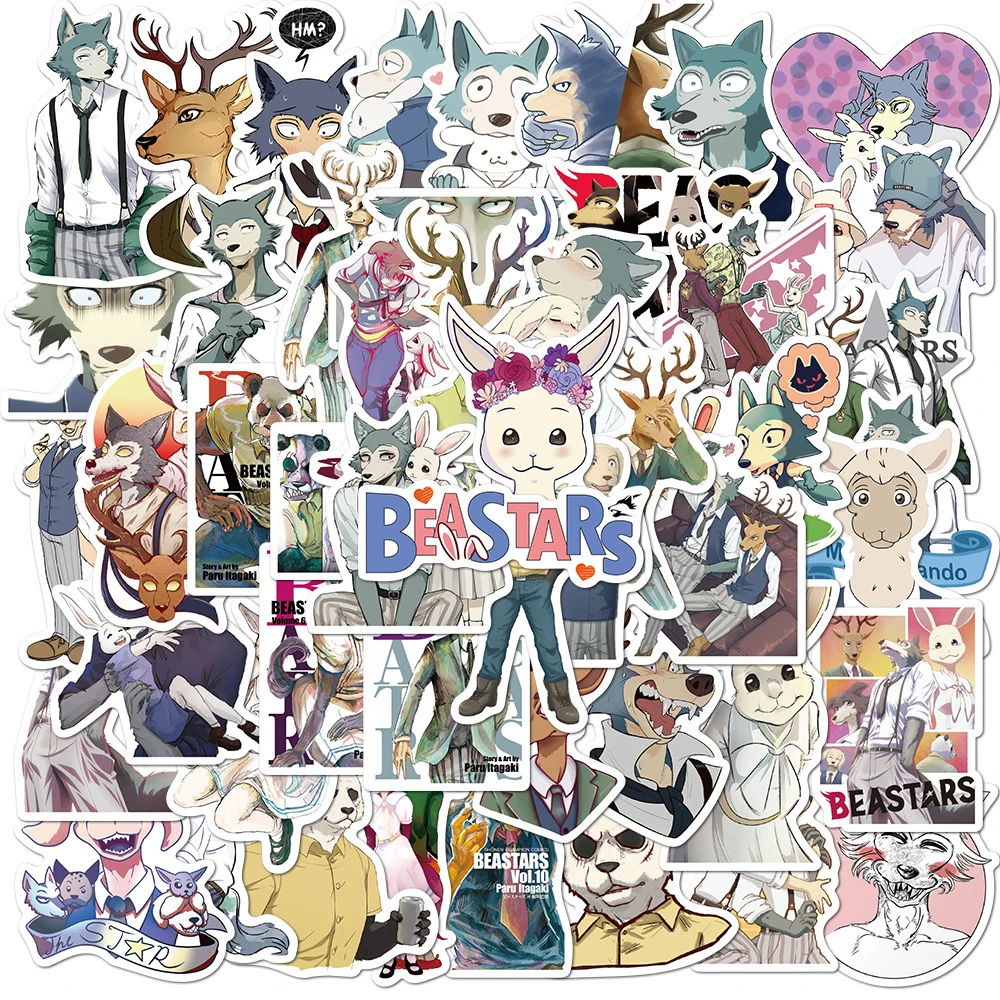 

10/30/50pcs Haru Legoshi Beastars Anime Stickers Louis Juno Cartoon Sticker Laptop Skateboard Luggage Phone Cool Gohin Decals