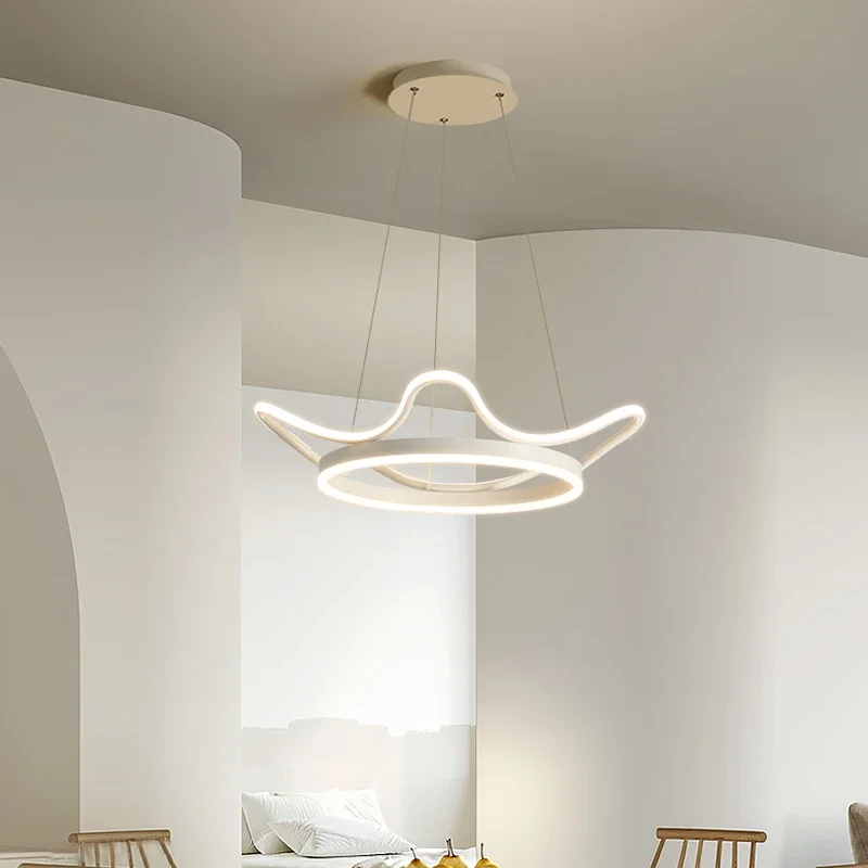 Modern Simple Bedroom Chandelier Creative Crown Light Luxury Net Red New Nordic Style Girls Children's Room Decorative Lighting