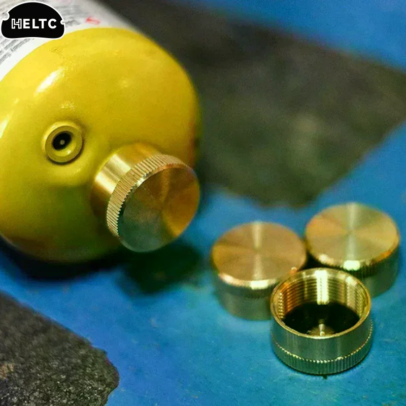1PCS 29mm*14mm Brass Refill Cap 1 LB Propane Bottle Gas Tank Cylinder Sealed Cap Protect Cap For Outdoor Stove