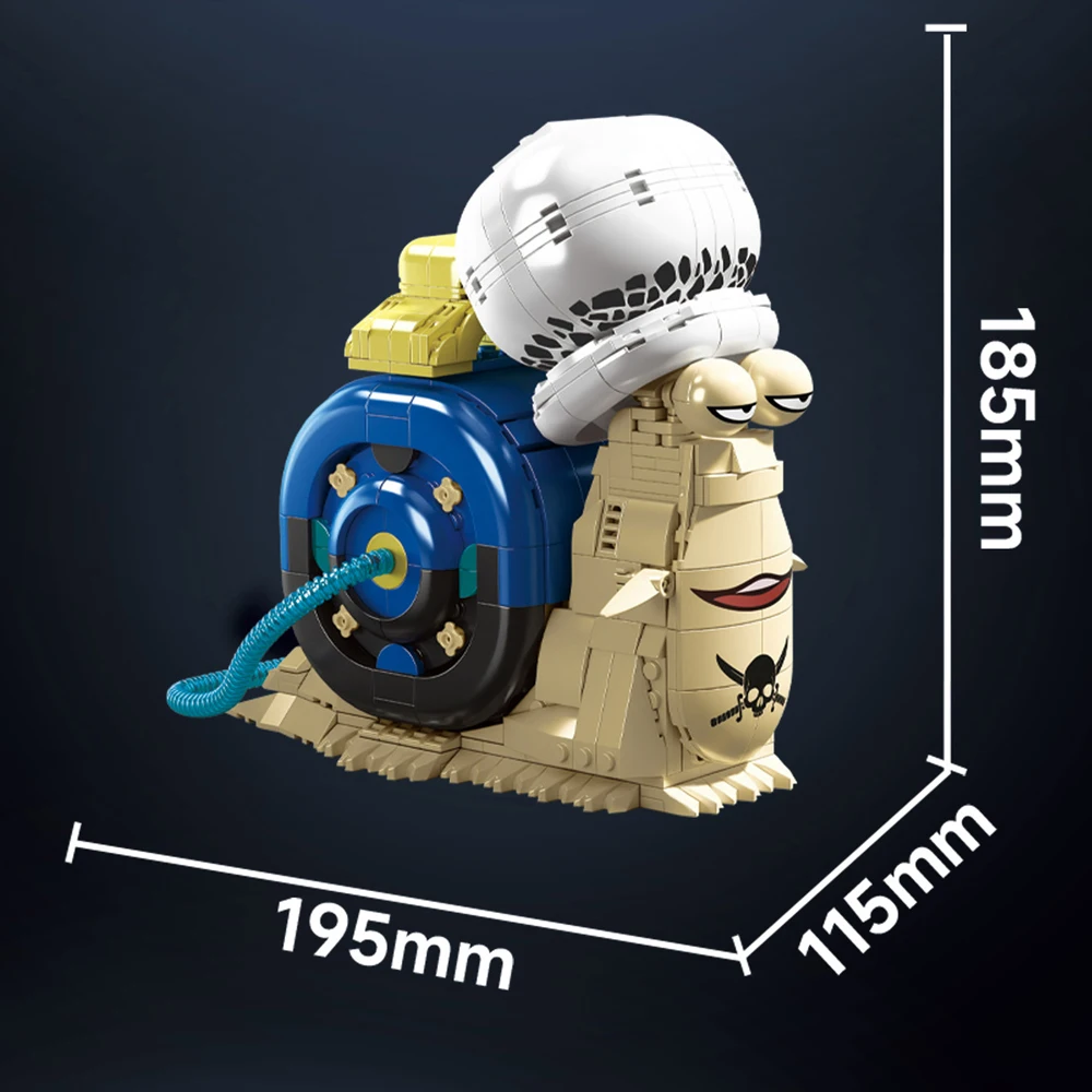 IN STOCK 1590 1591 1592 MOC Popular Anime Den Den Mushi Building Blocks Assembling Bricks Toys for Boys Christmas Gift Sets