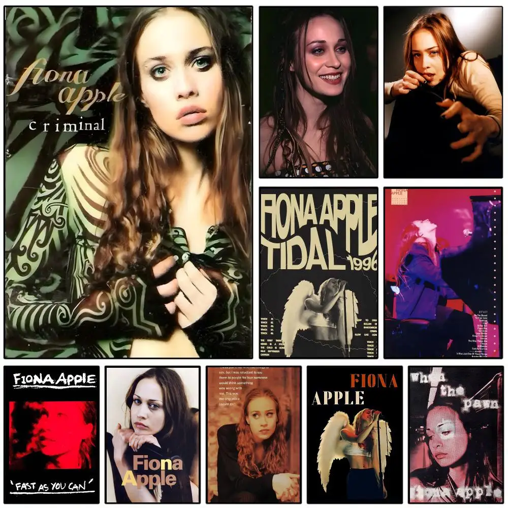 1PC Singer-songwriter F-Fiona Apple Poster Self-adhesive Art Waterproof Paper Sticker Coffee House Wall Decor