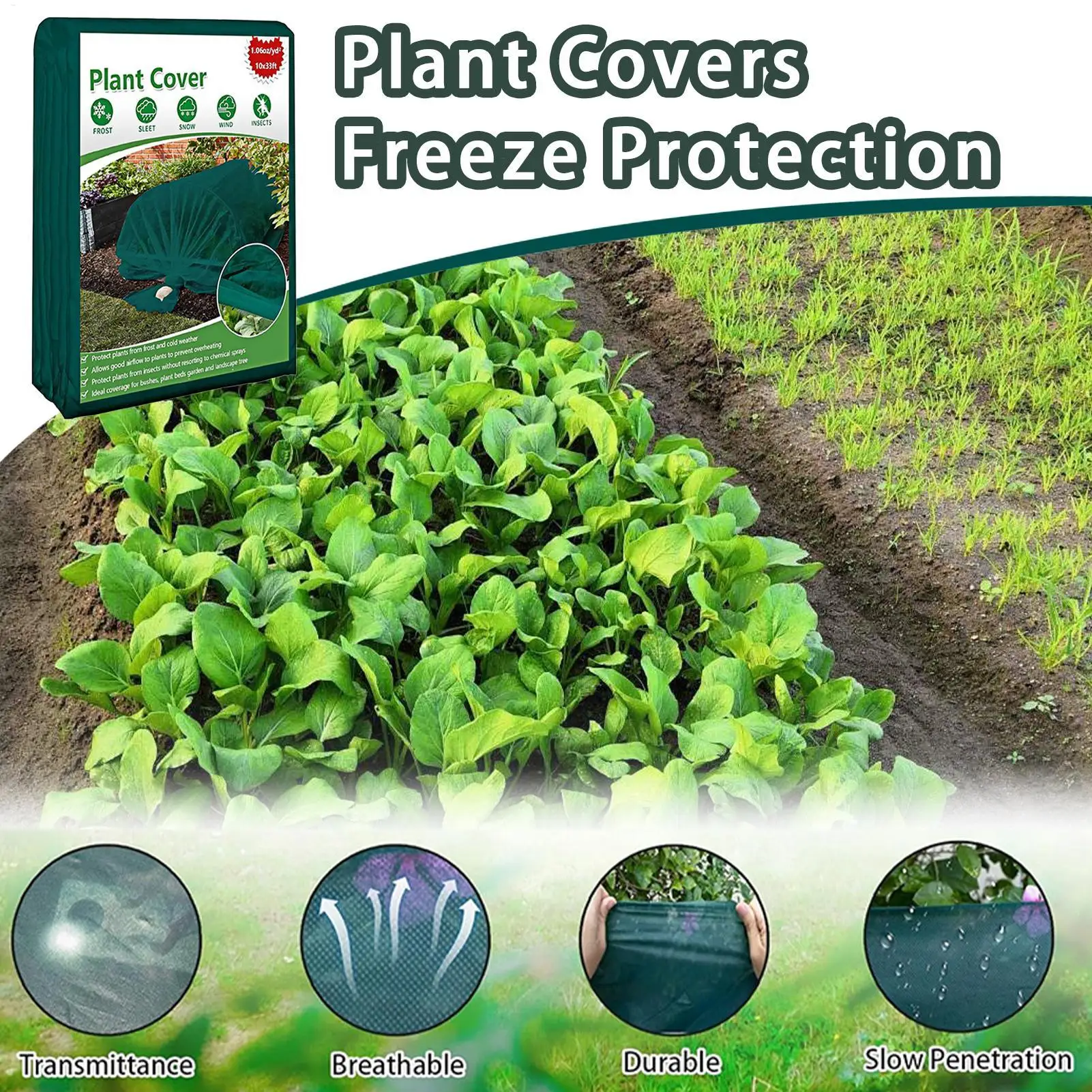 Frost Cloths For Outdoor Plants Frost Blanket For Winter Weather-Resistant Reusable Plant Covers For Lawn Berry Patch Greenhouse