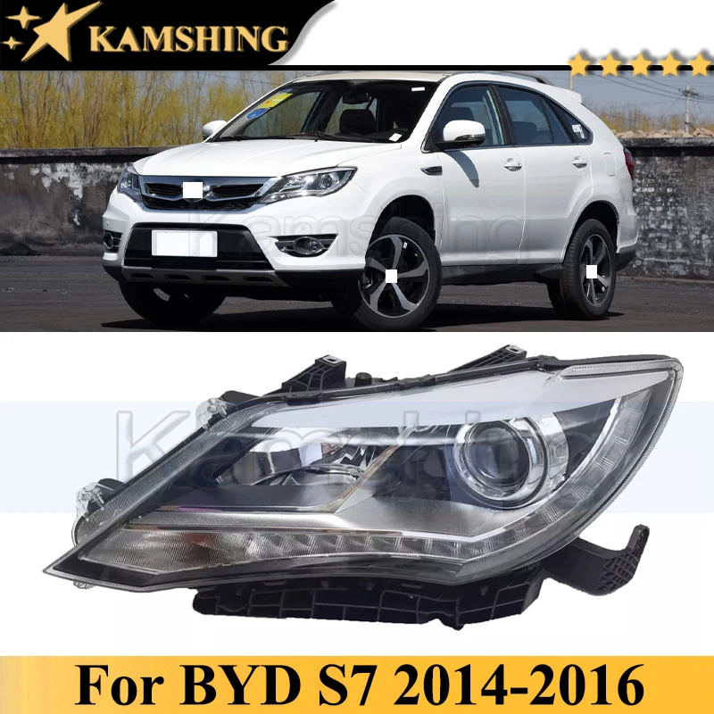 

Передний бампер Kamshing, головной фонарь для BYD S7 2014-2016, фара, передний указатель поворота